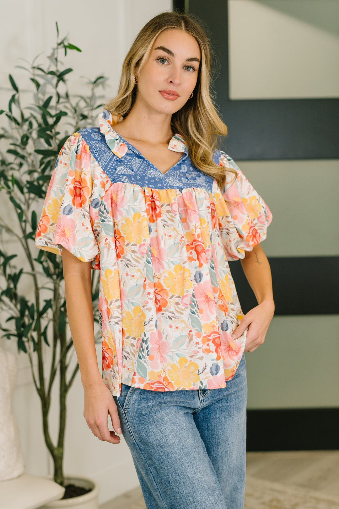 Feel The Way That I Want Balloon Sleeve Blouse - 7/6