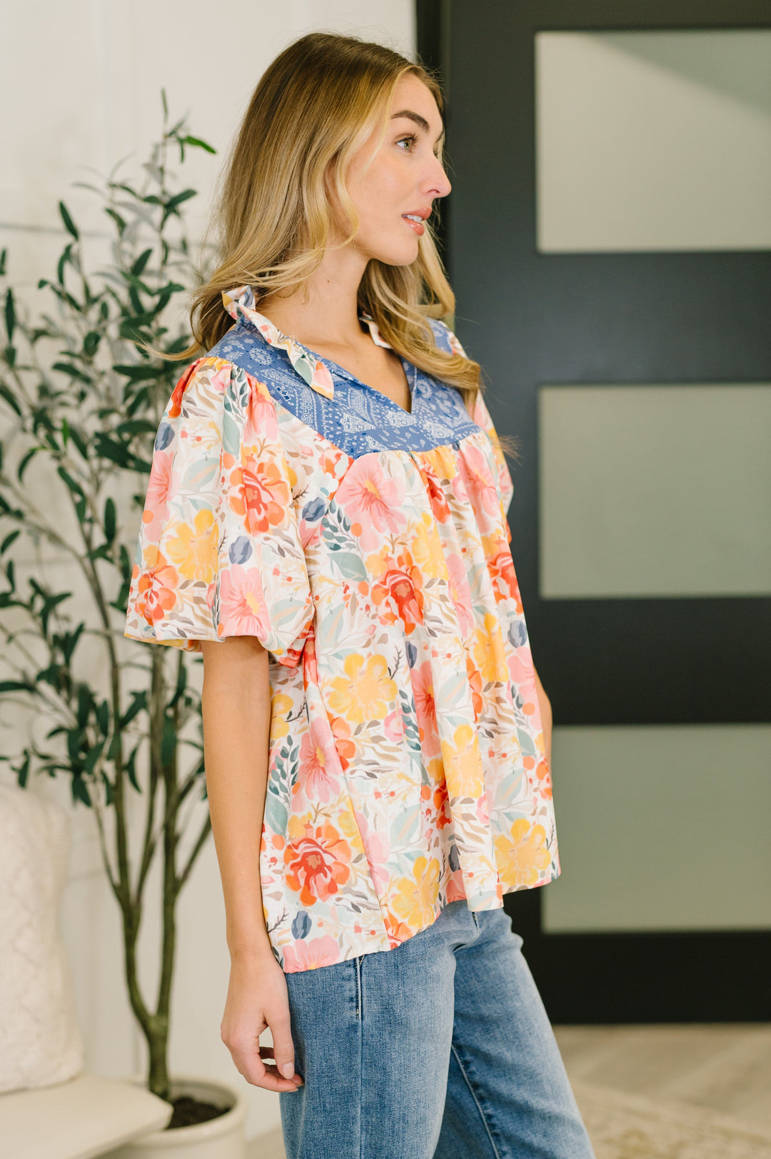 Feel The Way That I Want Balloon Sleeve Blouse - 7/6