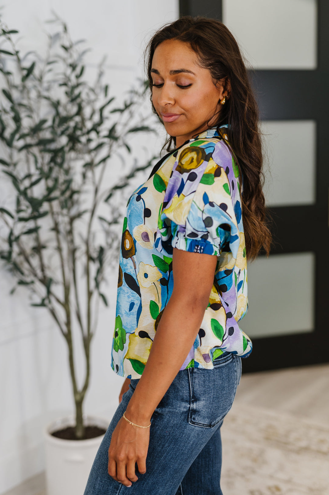 Fielding Questions Floral Top - 4/13