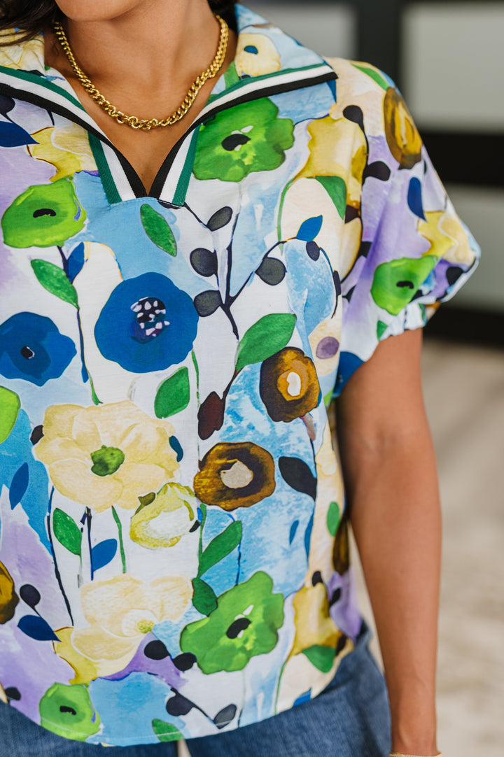 Fielding Questions Floral Top - 4/13