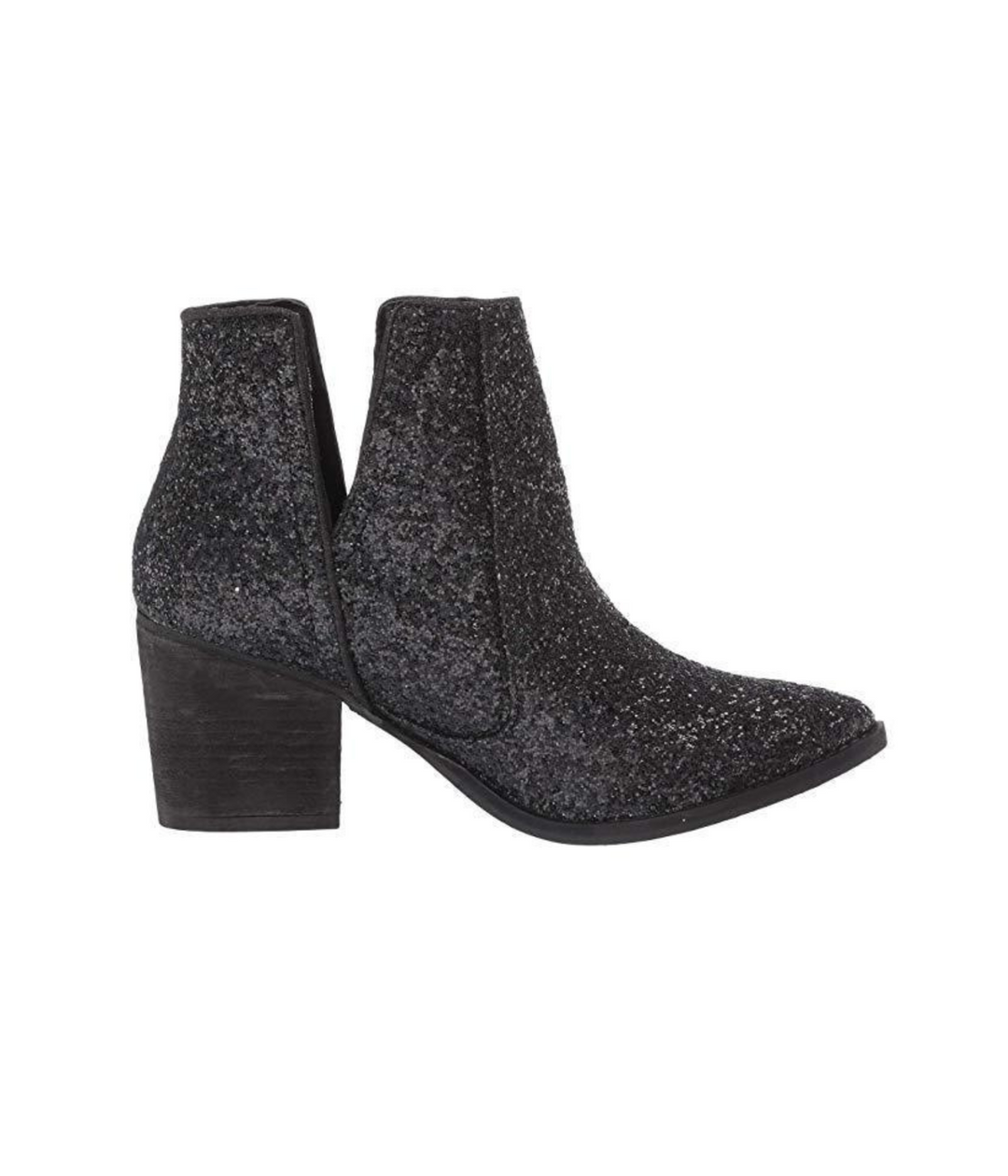 SEPT ARRAY: Fiera Glitter Booties in Black by Not Rated (Ships in 2-3 Weeks)