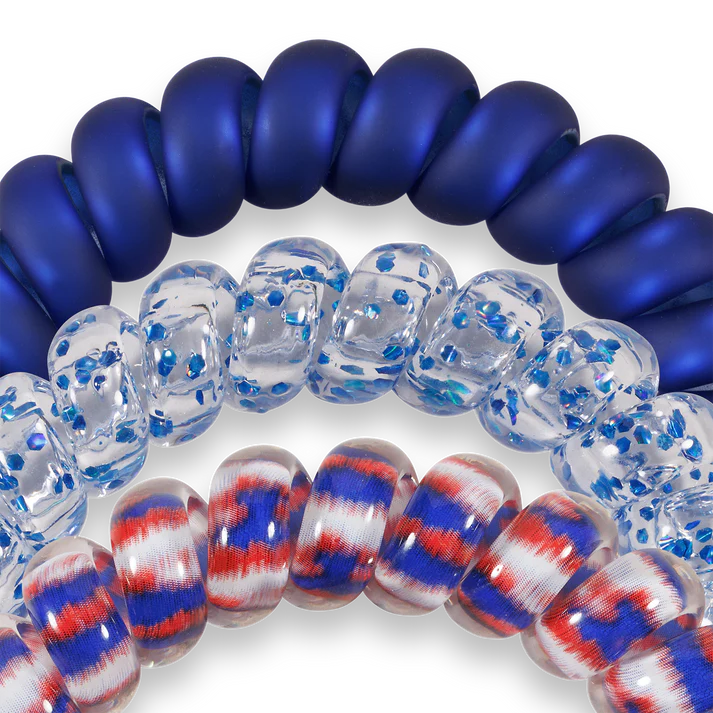 Teleties Hair Tie - Large Band Pack of 3 - Fire-workin' It