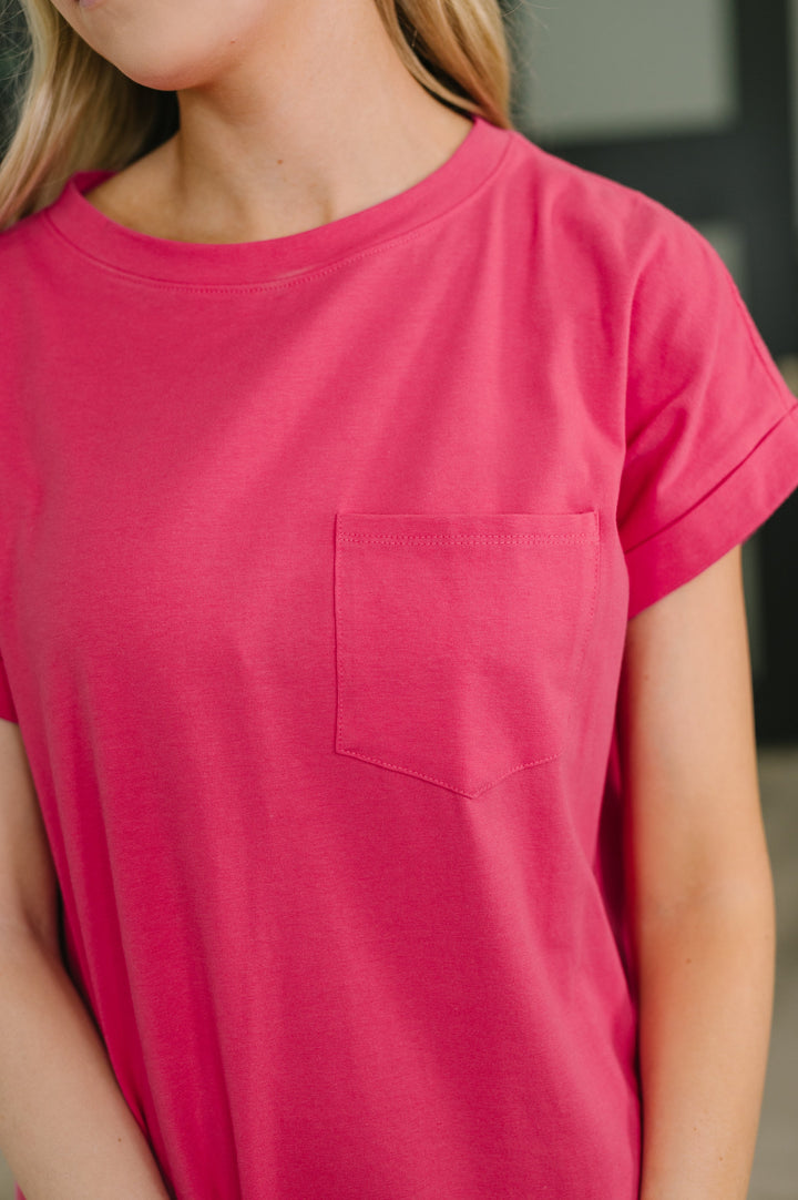 Fix You Right Up Short Sleeve Midi Dress in Hot Pink - 4/1