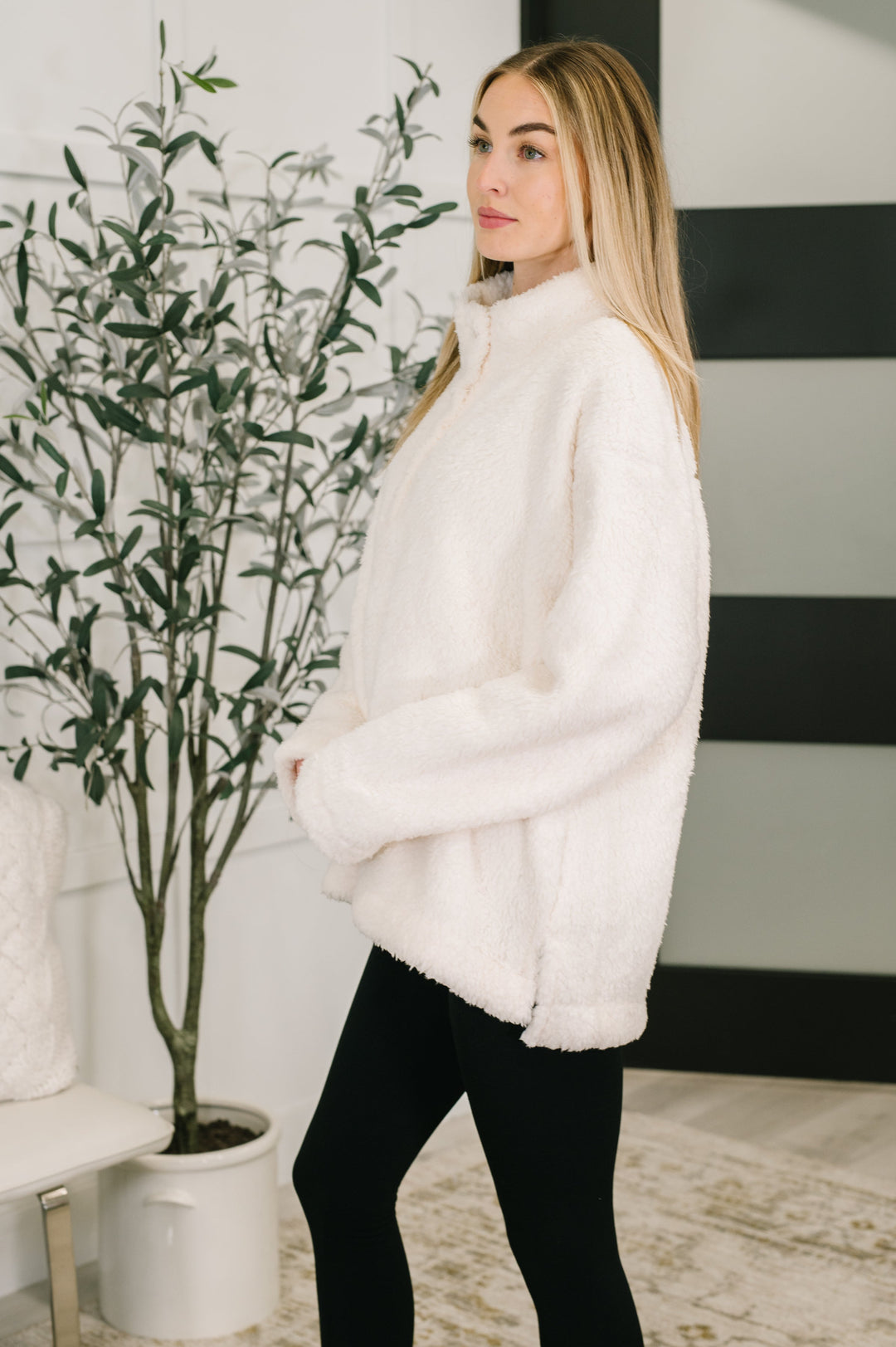Fluffy Flurry Snap Button Pullover - 12/19