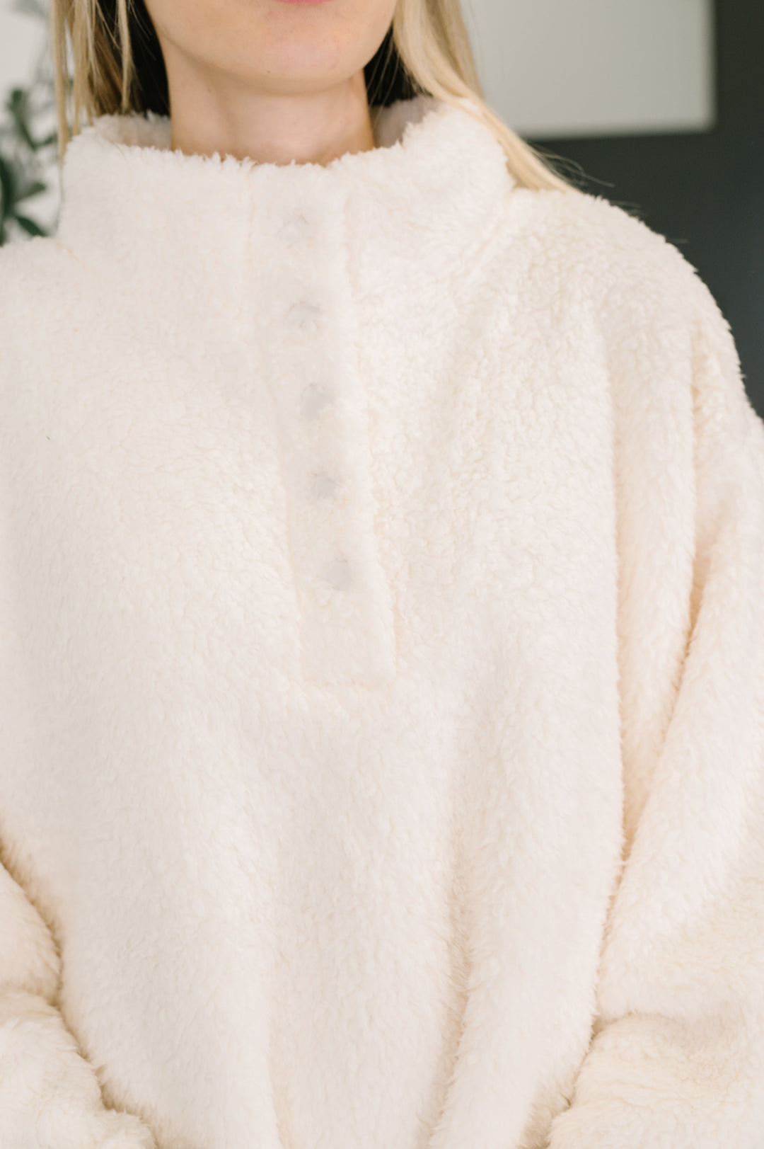 Fluffy Flurry Snap Button Pullover - 12/19