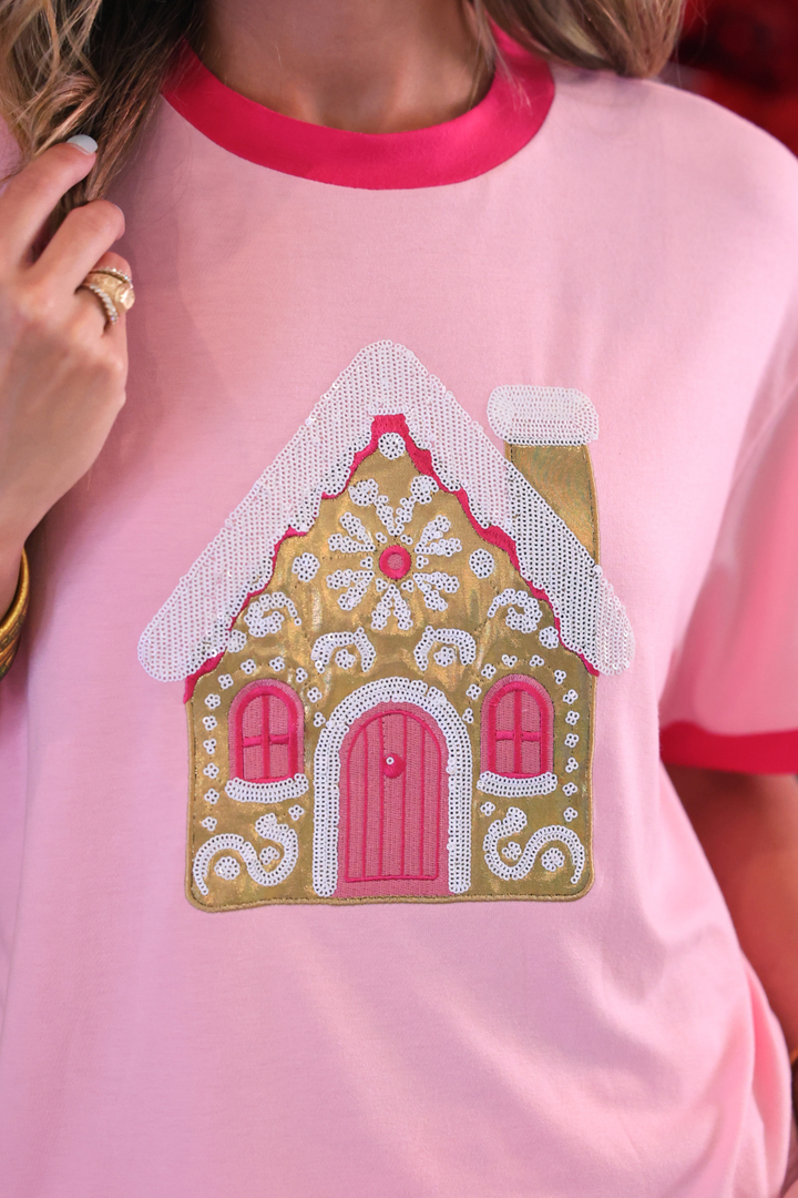 Foil Gingerbread House Tee by Jess Lea (PREORDER: Ships in October)