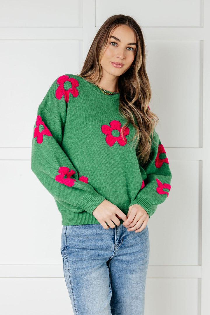 Follow Your Heart Drop Shoulder Sweater - 12/15