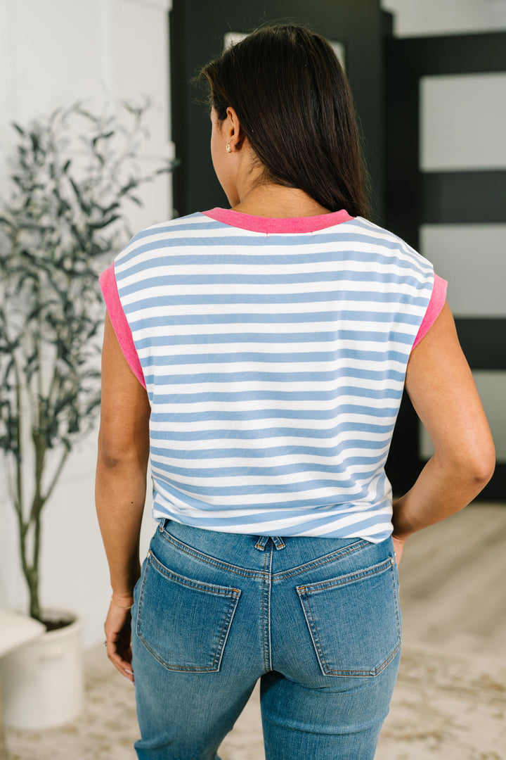 Following Through Color Block Muscle Tee - 6/23