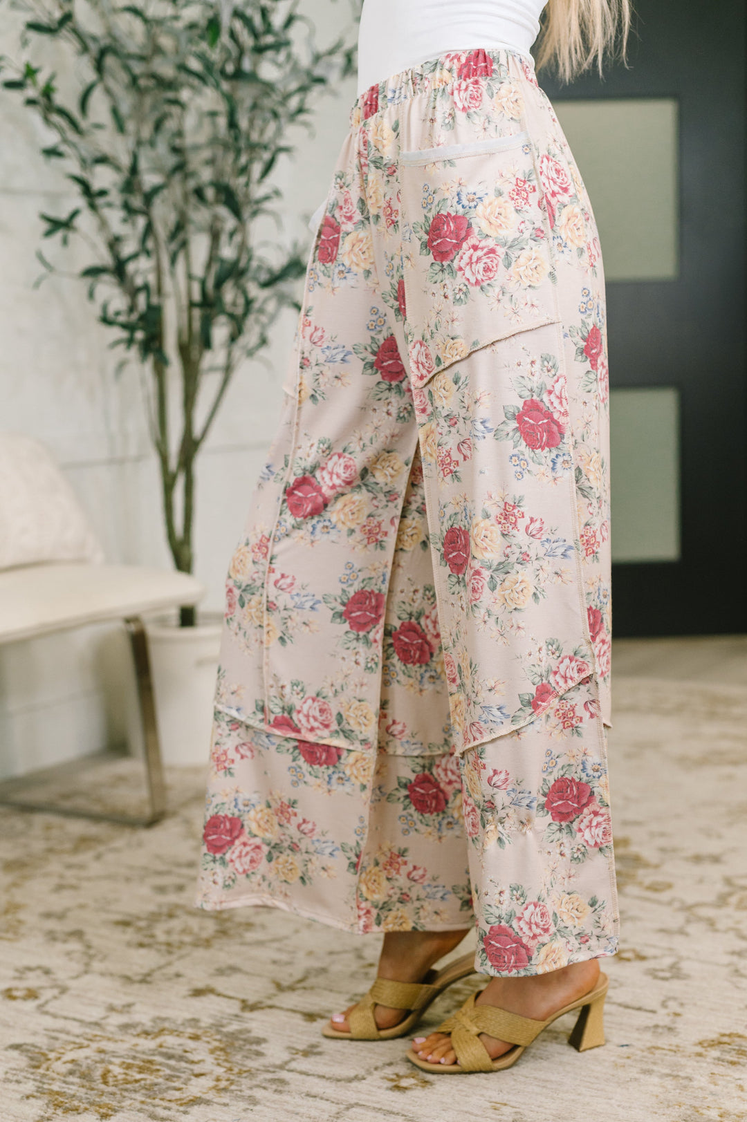 Follow the Flow Wide Leg Floral Bottoms - 8/4