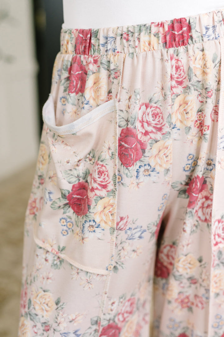Follow the Flow Wide Leg Floral Bottoms - 8/4