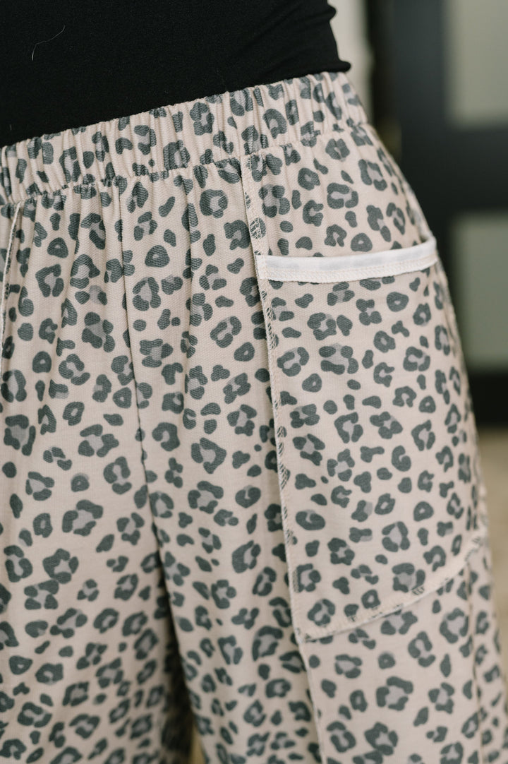 Follow the Flow Wide Leg Leopard Print Bottoms - 7/31