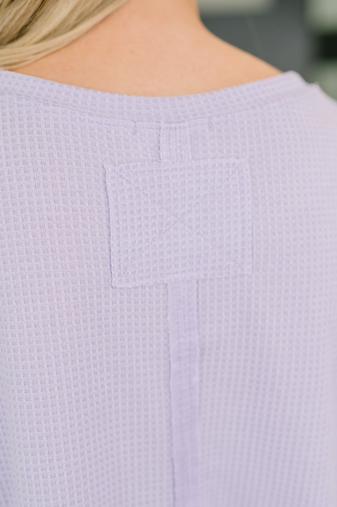 Foundation First Waffle Knit Relaxed Tee in Lilac - 6/19