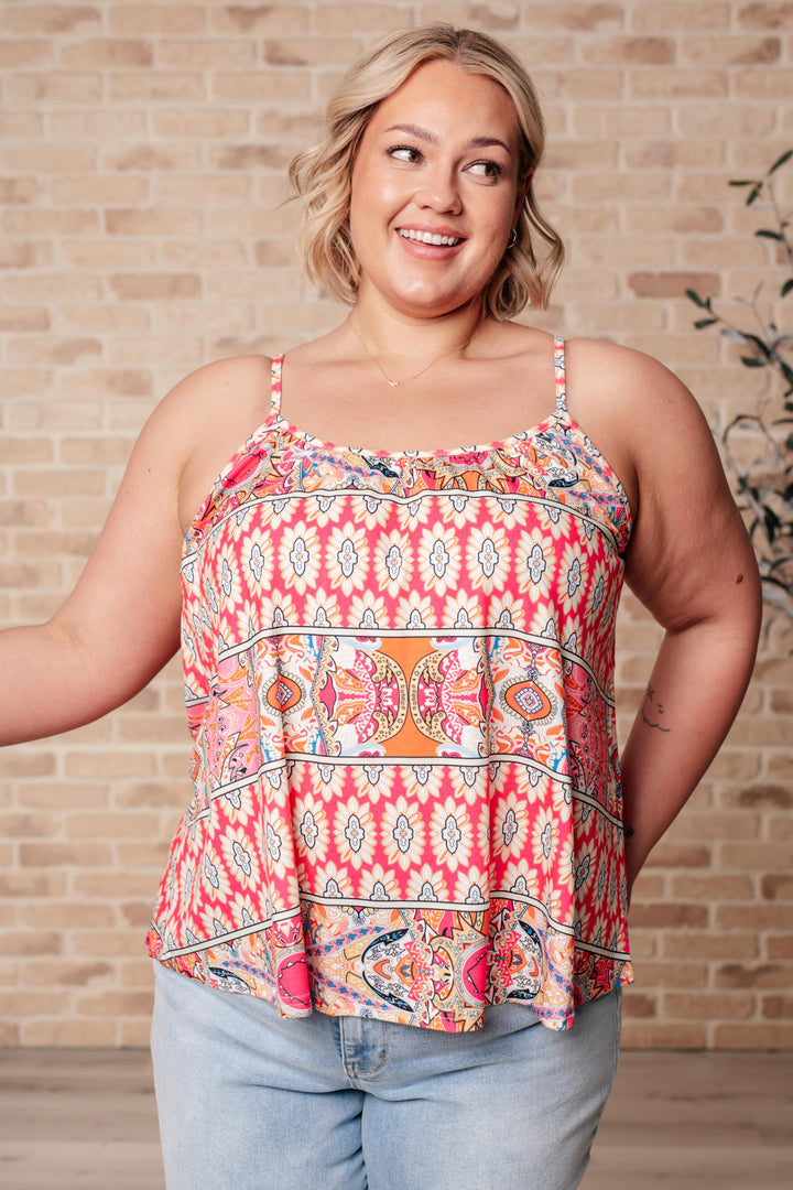 Free Spirited Mixed Print Tank - 5/25
