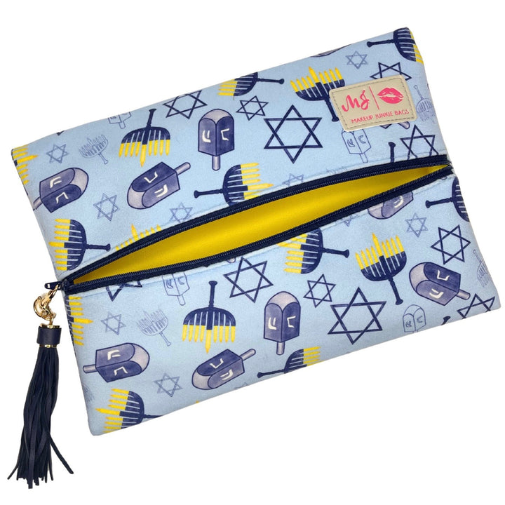 Frosted Dreidel Blue Hanukkah Print by Makeup Junkie (Ships in 4-5 Weeks)