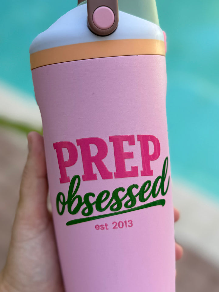 by PrepO: Pink & Green Prep Obsessed 3" Decal by Prep Obsessed (Ships in 2-3 Weeks)