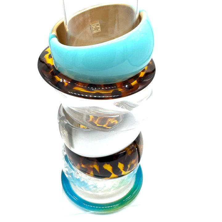 Blackout Queen Bee Gold Lining – Vintage Lucite Clamper Bracelet by Lettie Lovendale (Ships in 2-3 Weeks)