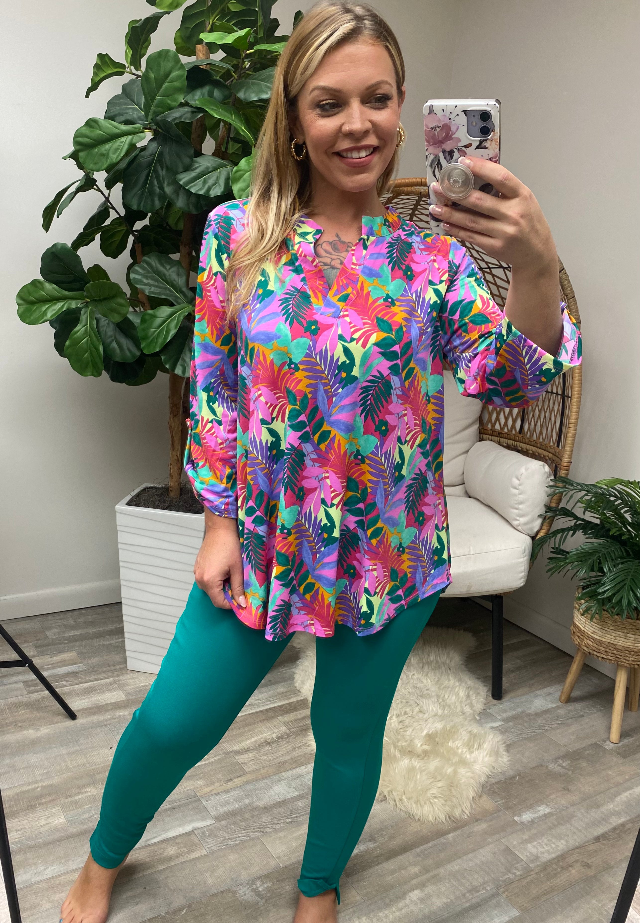 Lizzy Top in Tropical Multi