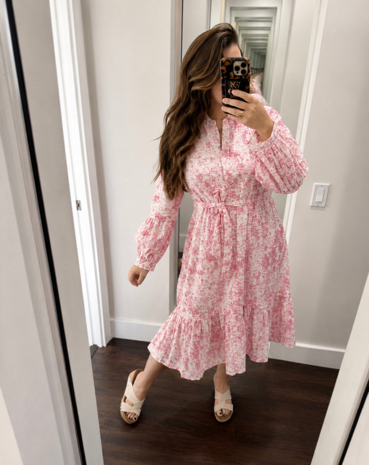 Vintage Flowy Mini Dress - Pink by POL