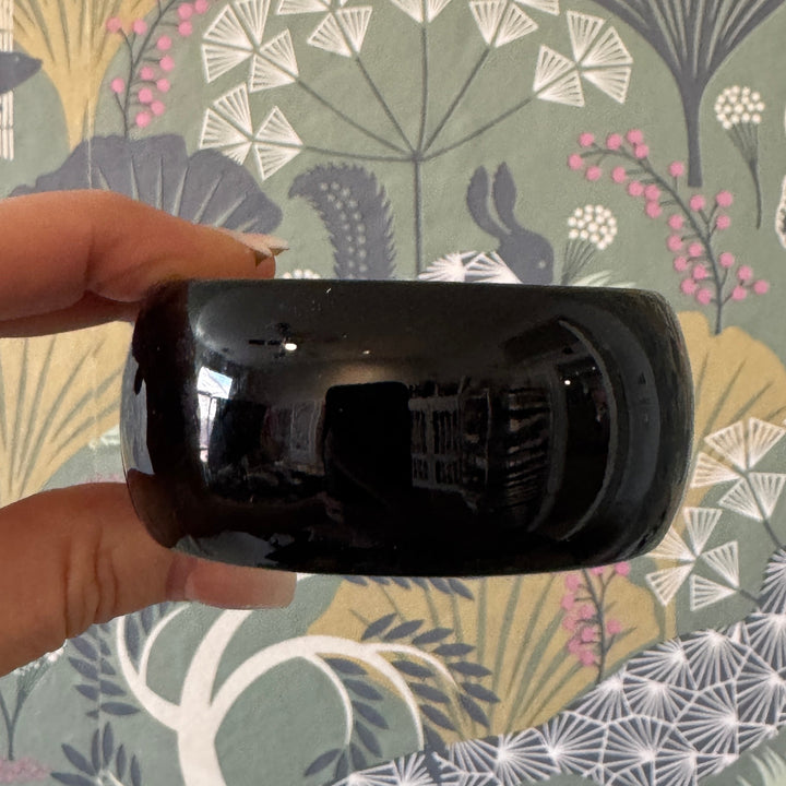 Blackout Queen Bee Gold Lining – Vintage Lucite Clamper Bracelet by Lettie Lovendale (Ships in 2-3 Weeks)