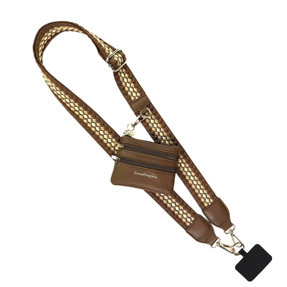 APRIL ARRAY: Clip & Go Strap w/Zippered Pouch Fun Dots By Save The Girls (Ships in 3 Weeks)