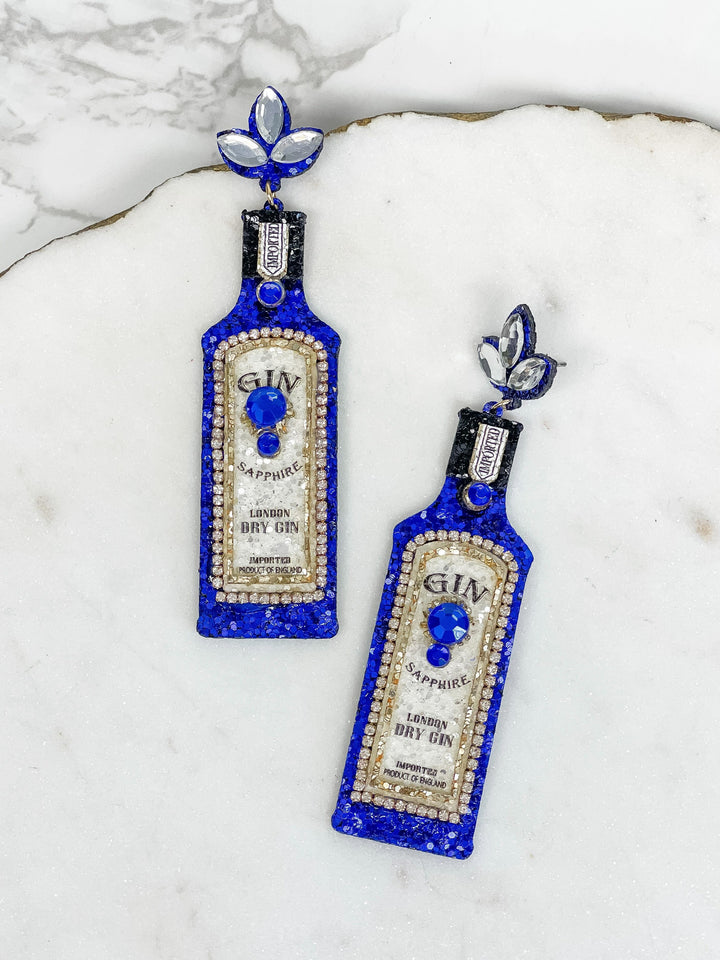 Glitter Gin Dangle Earrings