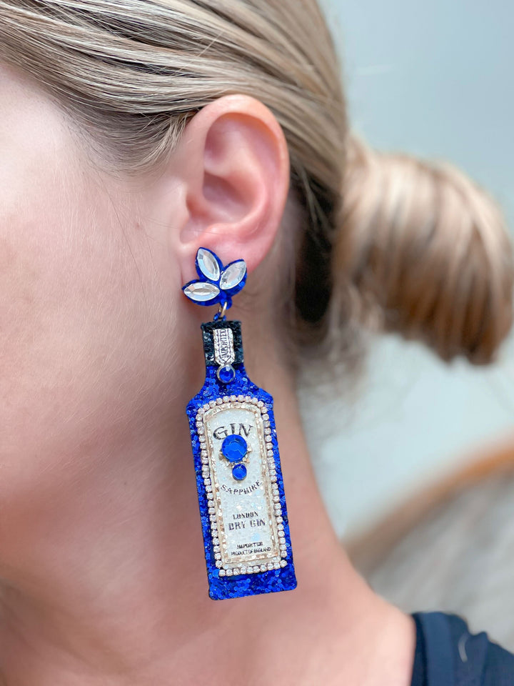 Glitter Gin Dangle Earrings