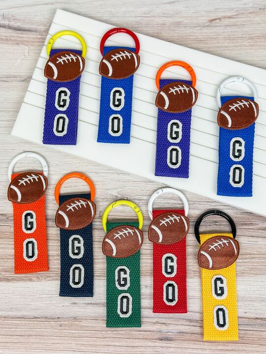 Football Game Day Key Chains - Choice of Color