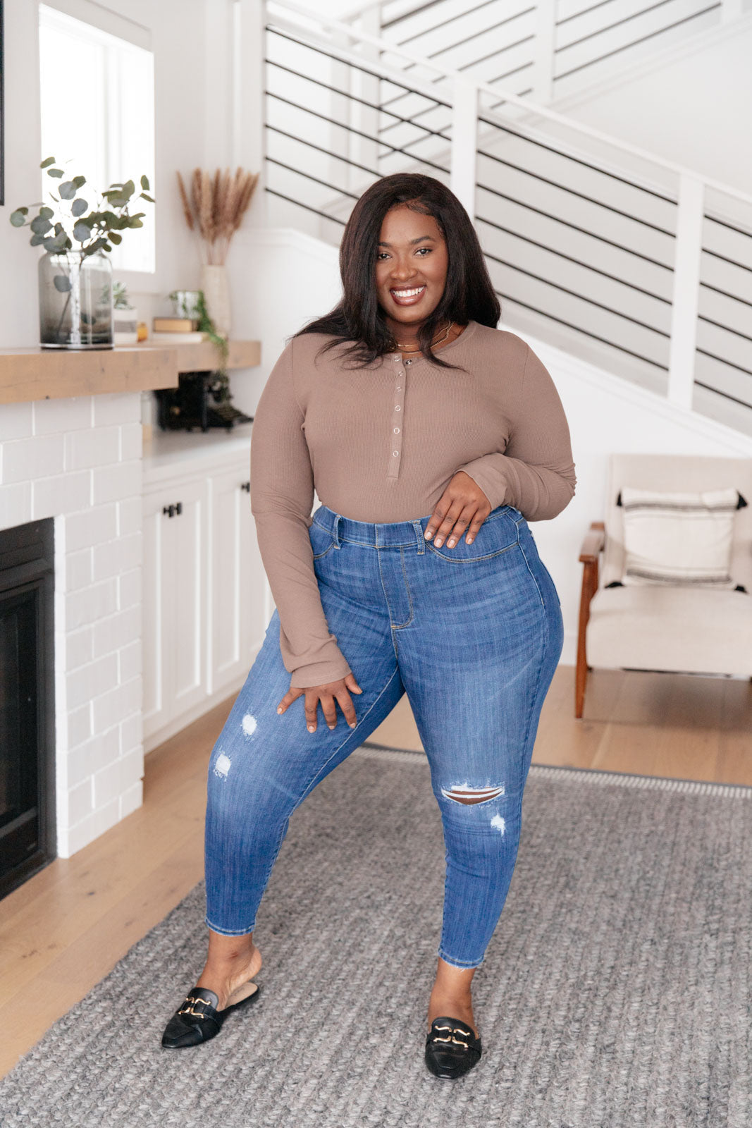 Get Together Mid-Rise Skinny Jegging by Judy Blue