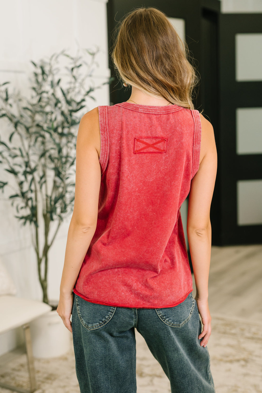 Get it Right V-Neck Mineral Wash Tank - 7/7