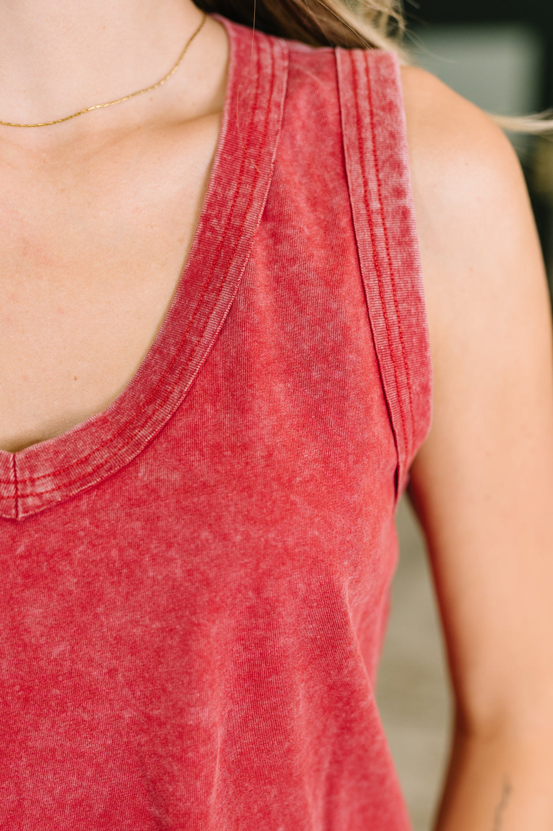 Get it Right V-Neck Mineral Wash Tank - 7/7