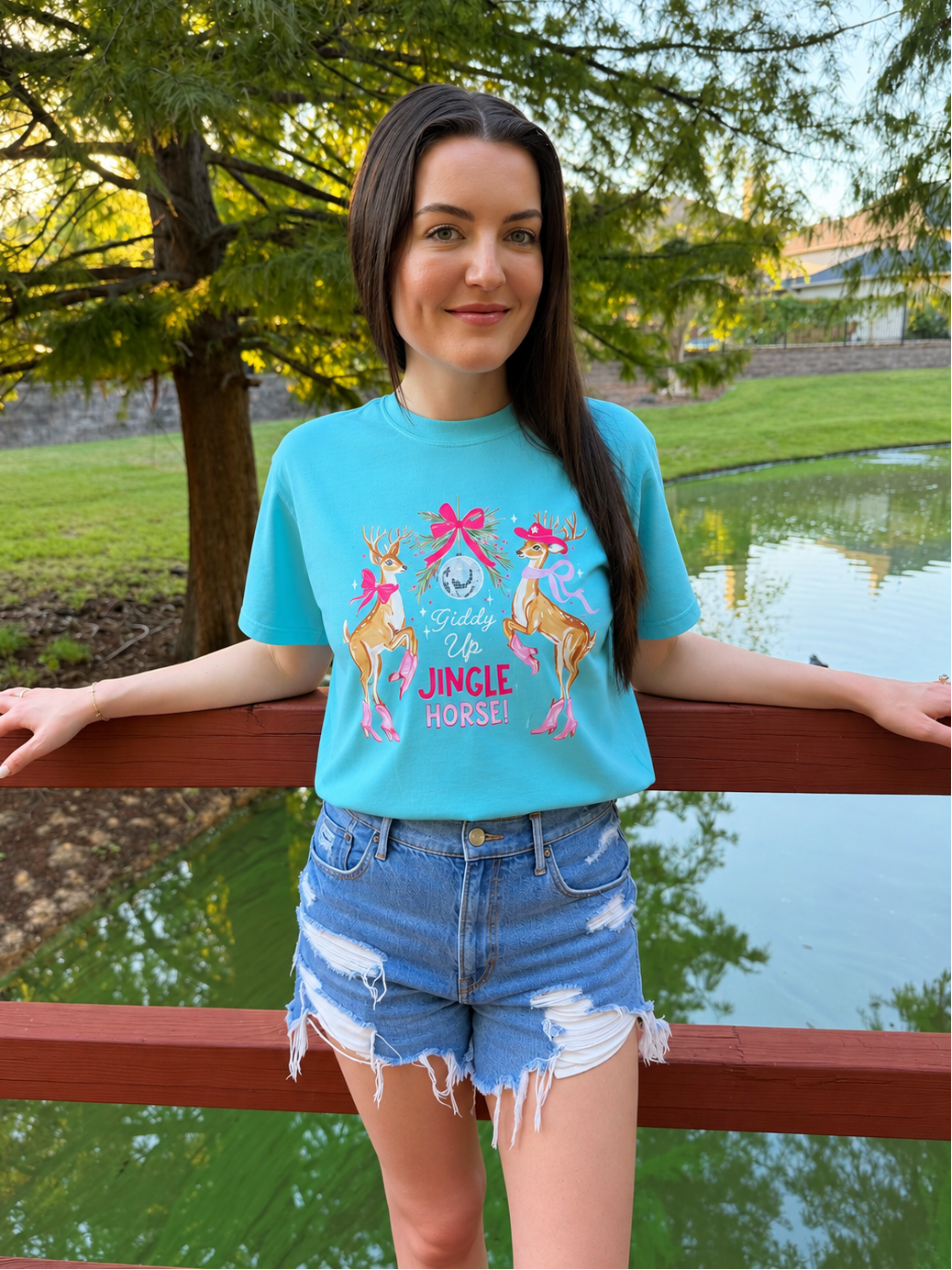 Giddy Up Jingle Horse Tee by Festivitees (Ships in 3-4 Weeks)