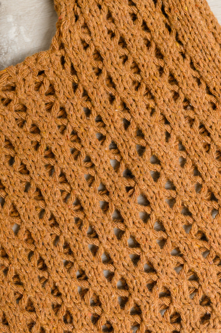 Girls Day Open Weave Bag in Tan - 4/13