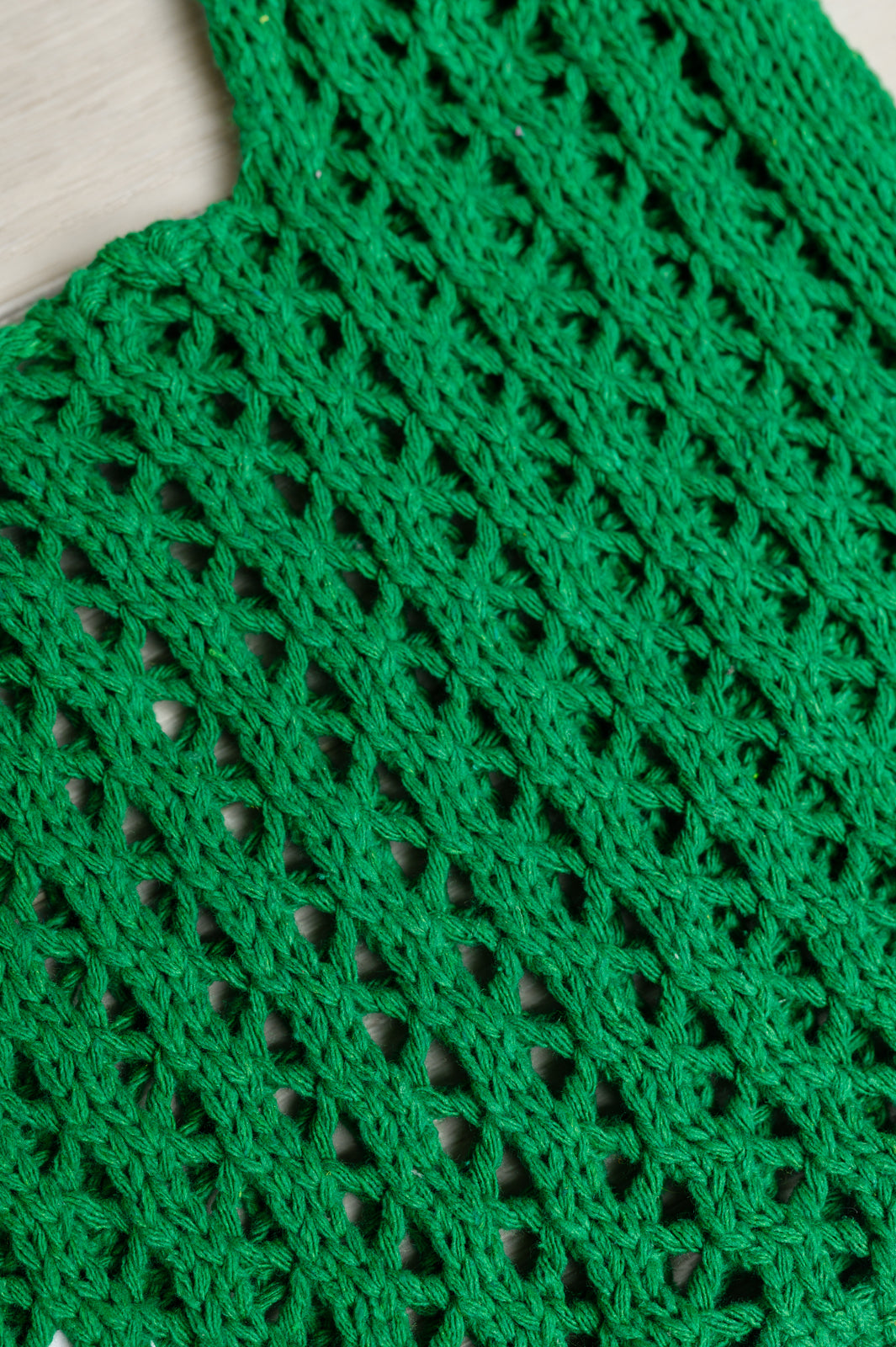Girls Day Open Weave Bag in Green - 4/13
