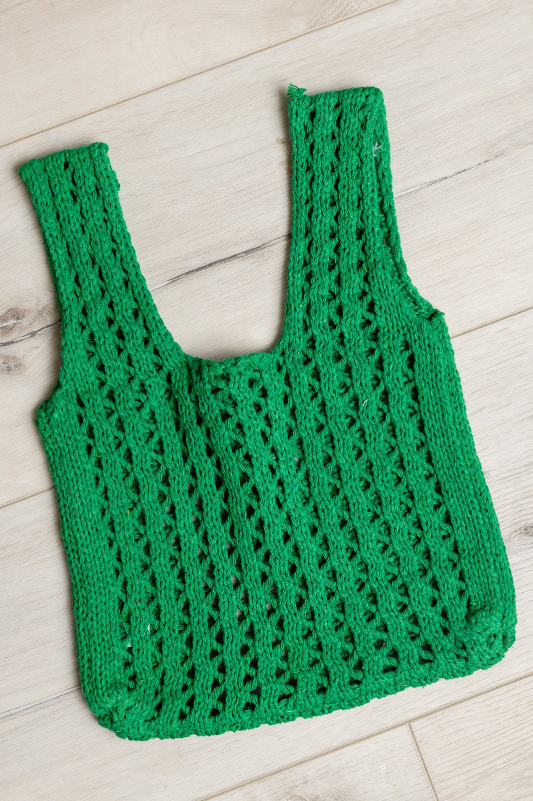 Girls Day Open Weave Bag in Green - 4/13