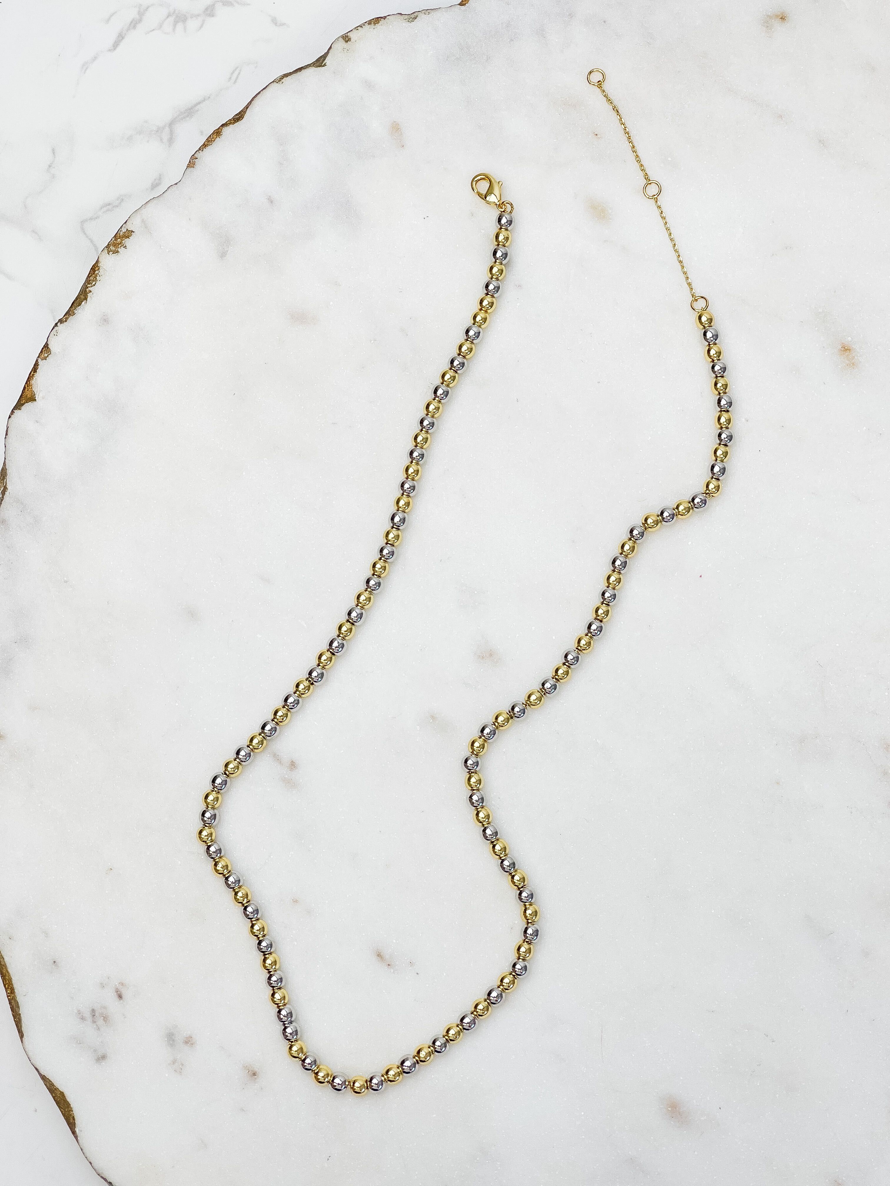 Gold Dipped Two Tone Chain Necklace