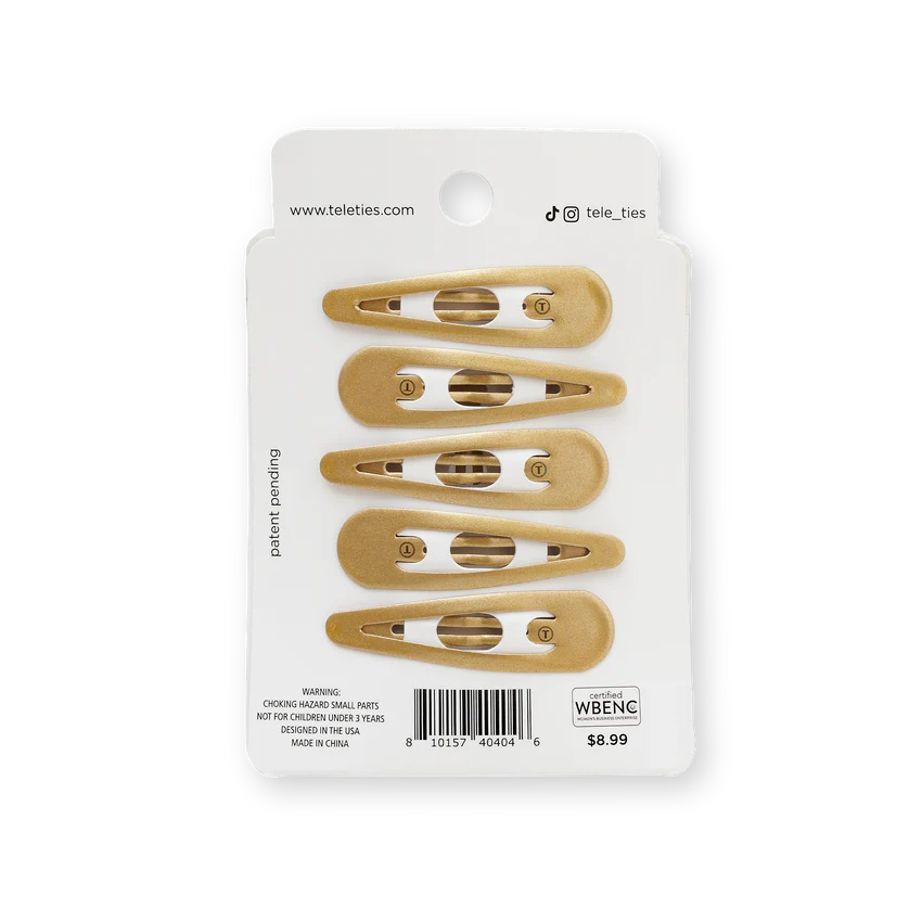Teleties Snap Clip Set - Gold