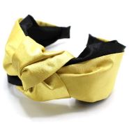 Jumbo Puffy Knotted Headbands - Black & Gold