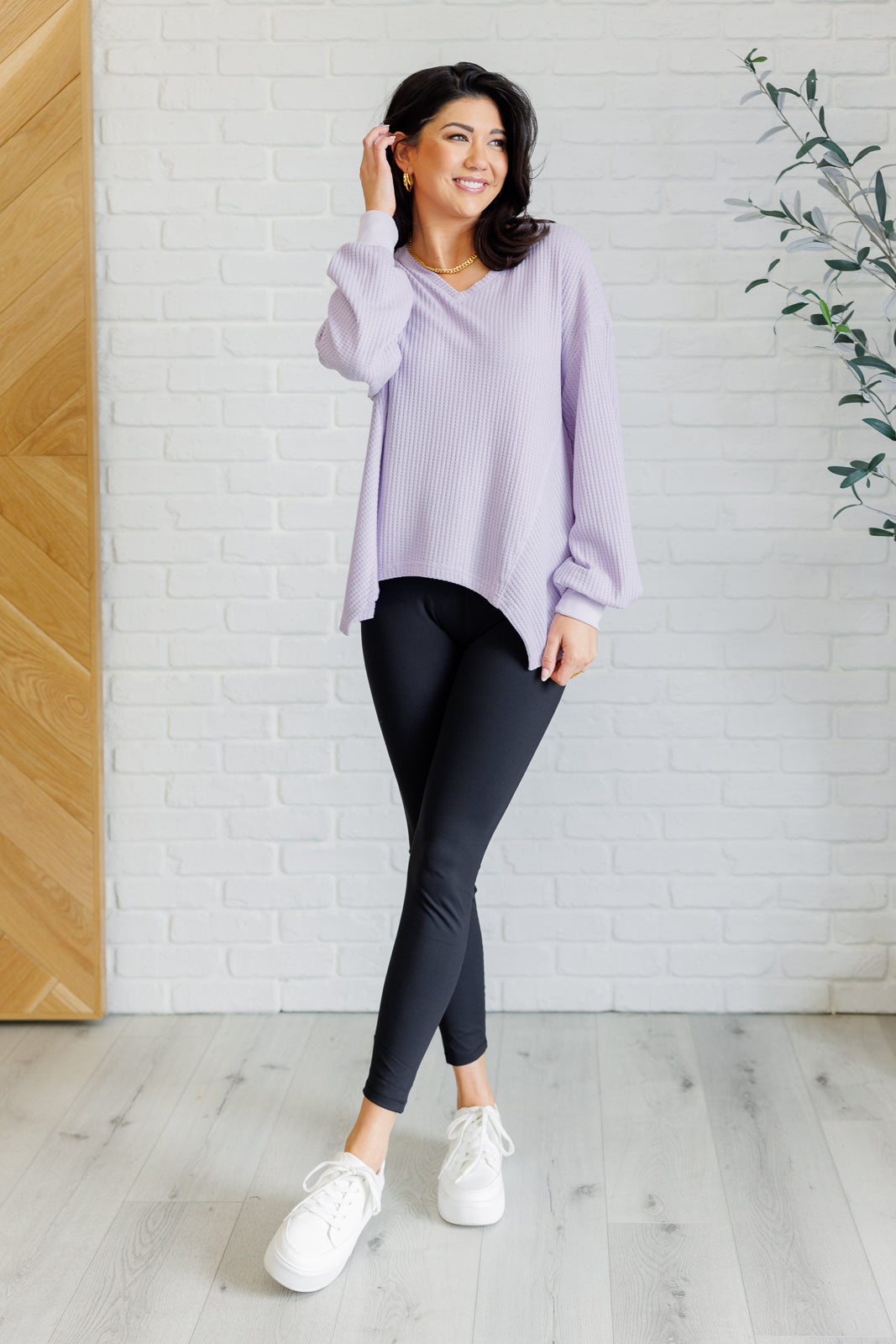 Good Things Are Coming V-Neck Top in Lavender - 8/19