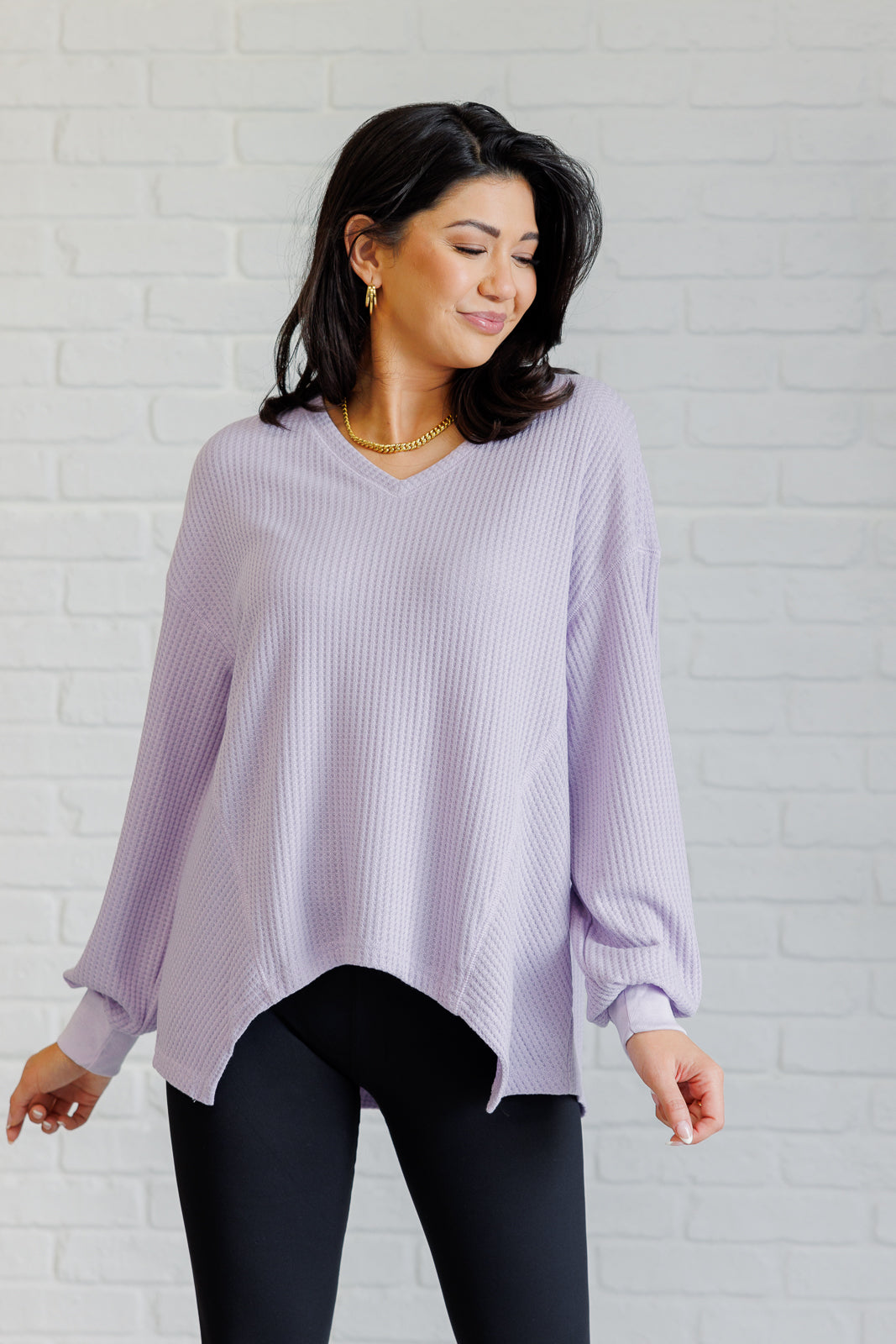 Good Things Are Coming V-Neck Top in Lavender - 12/18