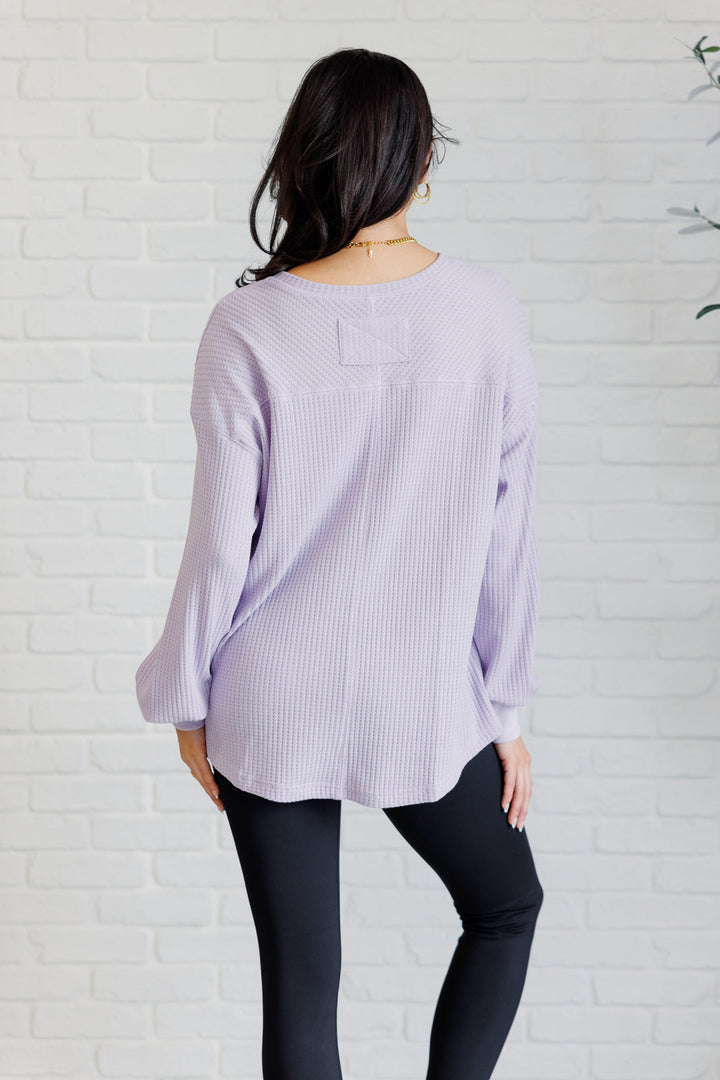 Good Things Are Coming V-Neck Top in Lavender - 12/18
