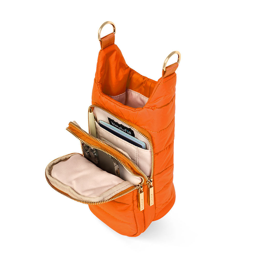 JUNE MARKET: Clementine Orange Matte HydroBag® with Navy/Orange Strap by Wanderfull (Ships in 2-3 Weeks)