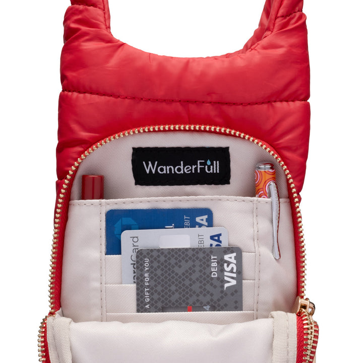JUNE MARKET: Poppy Red HydroBag® with Red, White, Navy striped Strap by Wanderfull (Ships in 2-3 Weeks)