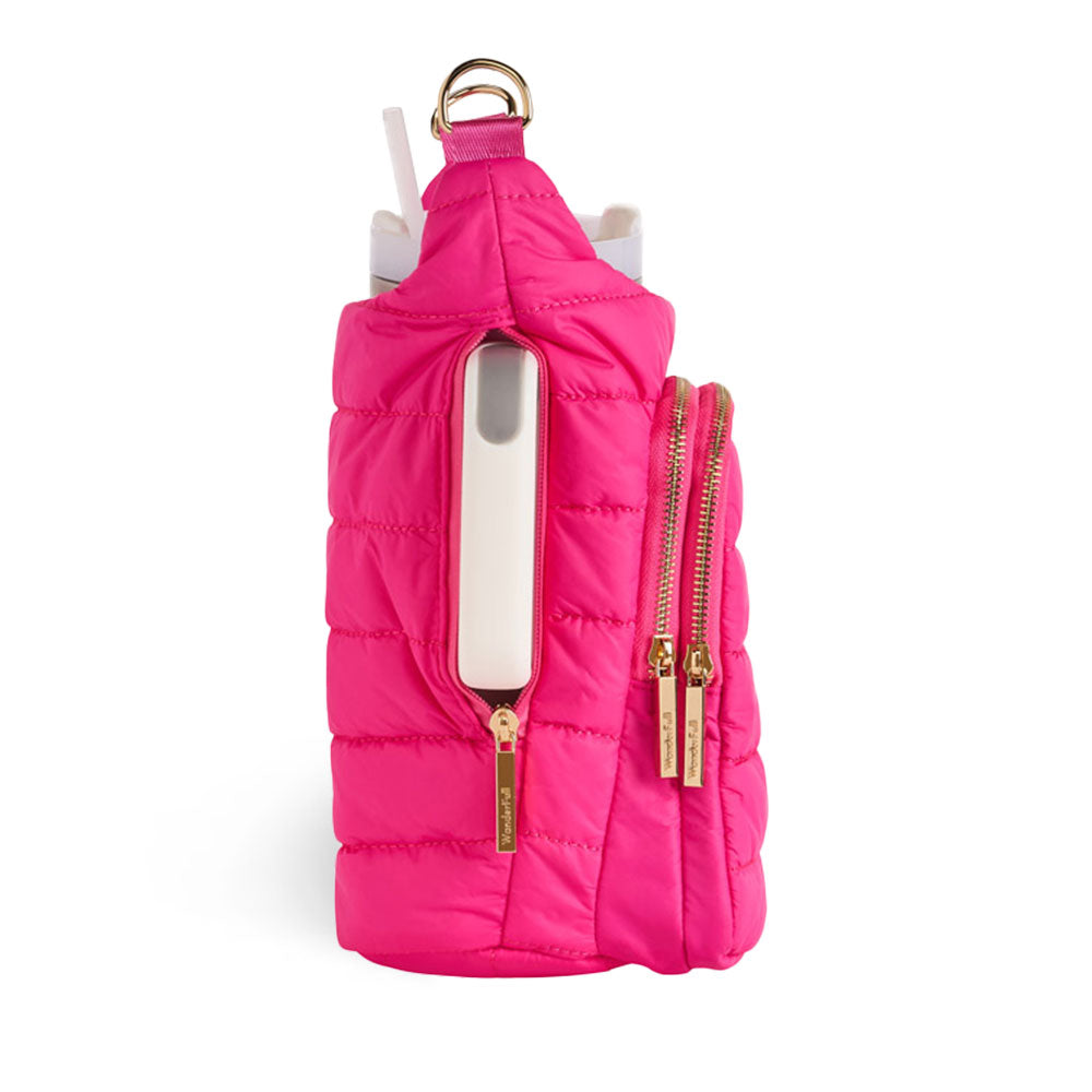 JUNE MARKET: Bright Pink HydroBag® Handle® with Pink and Cream Strap by Wanderfull (Ships in 2-3 Weeks)