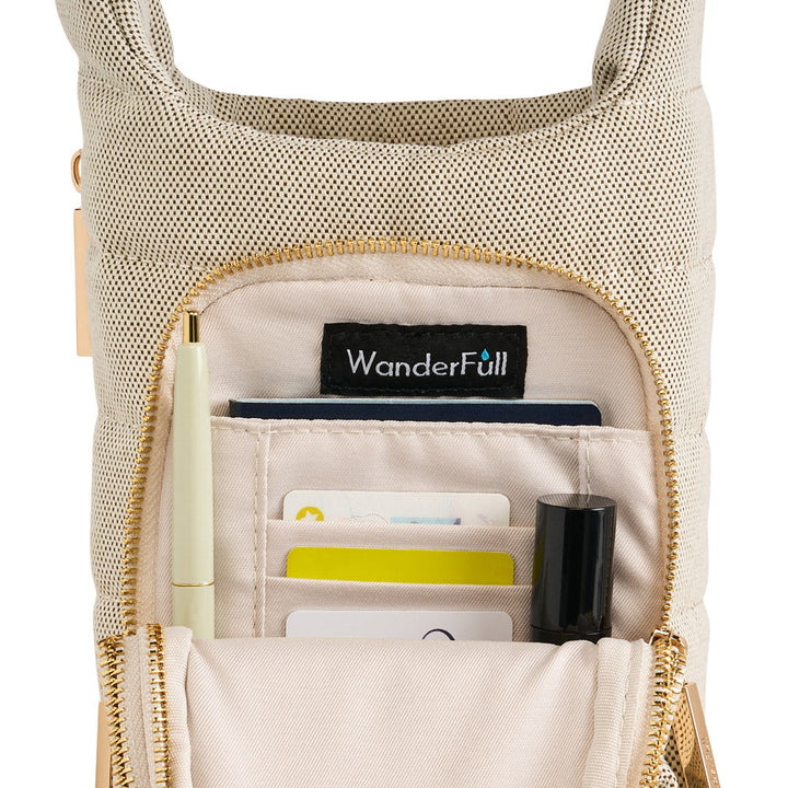 JUNE MARKET: HydroBag® HANDLE® - Dark Oatmeal Canvas with Canvas Vegan Leather Strap by Wanderfull (Ships in 2-3 Weeks)