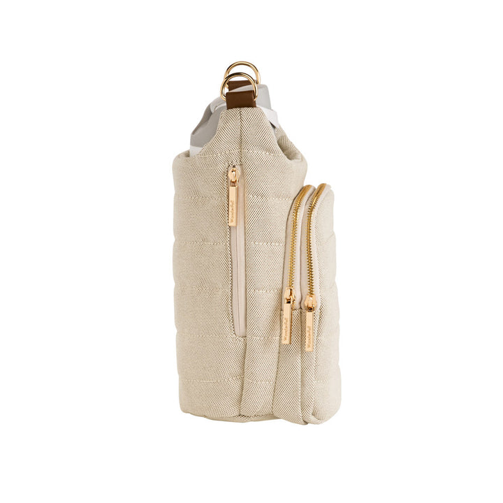 JUNE MARKET: HydroBag® HANDLE® - Dark Oatmeal Canvas with Canvas Vegan Leather Strap by Wanderfull (Ships in 2-3 Weeks)