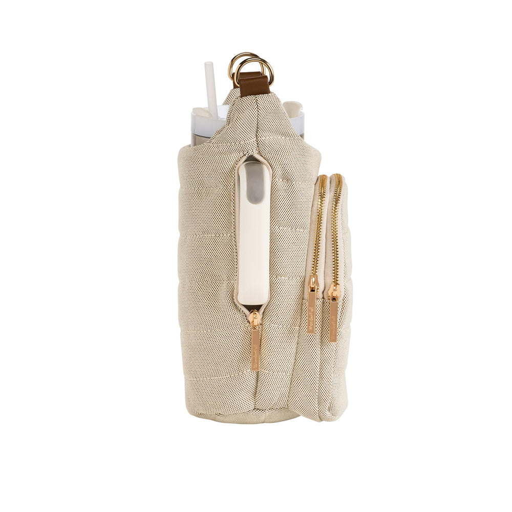 JUNE MARKET: HydroBag® HANDLE® - Dark Oatmeal Canvas with Canvas Vegan Leather Strap by Wanderfull (Ships in 2-3 Weeks)