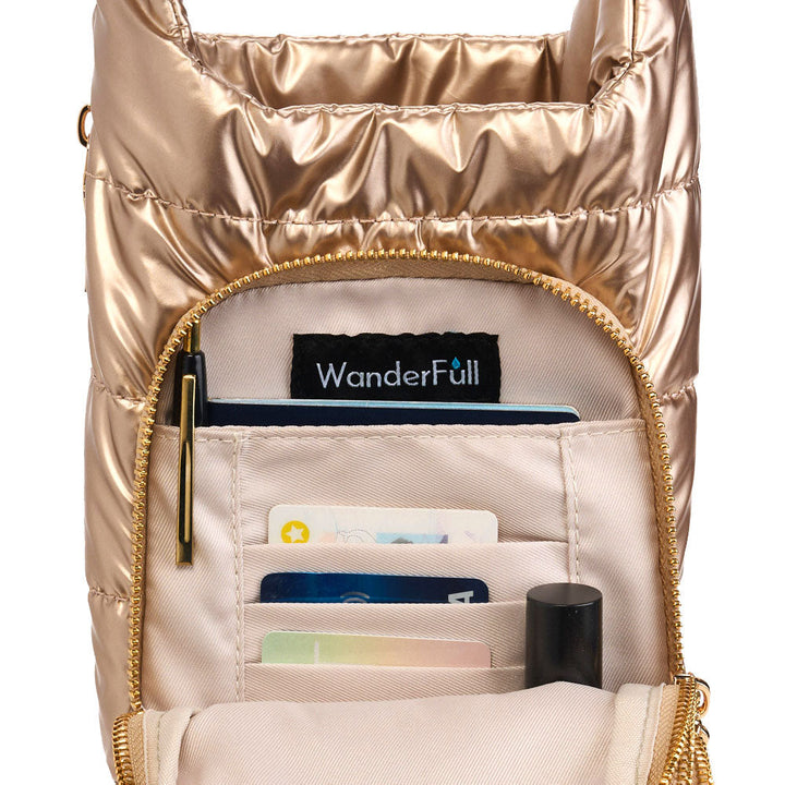 JUNE MARKET: HydroBag® HANDLE®- Gold Striped Strap by Wanderfull (Ships in 2-3 Weeks)