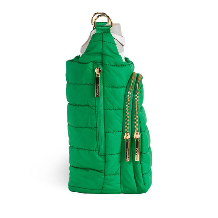JUNE MARKET: HydroBag® HANDLE®- Kelly Green with Green and White patterned strap by Wanderfull (Ships in 2-3 Weeks)