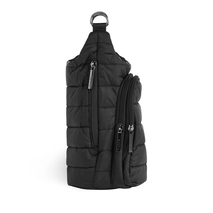 JUNE MARKET: HydroBag® HANDLE®- Black Matte with Vegan Leather Trimmed Strap by Wanderfull (Ships in 2-3 Weeks)