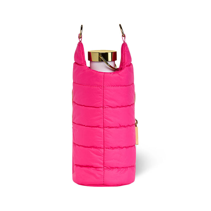 JUNE MARKET: Bright Pink HydroBag® with Pink and Cream Patterned Strap by Wanderfull (Ships in 2-3 Weeks)